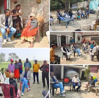 आज गन्ने से लदी ट्राली से दब कर जीवन गवाने वाले बल्ली के अपना दल यस के युवा नेता गौरव पटेल जी, अर्जुन पाल के परिवारी जनों से मिलकर शोक प्रकट करने के साथ, कसेरूवा, नंसा, करनाई पुर, इमिलिया,जाना,सेमरी के अपनों के सुख दुःख में शामिल हुआ।