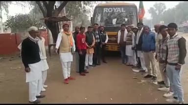 चरखी दादरी: भारतीय जनता पार्टी के जिला अध्यक्ष सत्येंद्र परमार व प्रतिनिधिमंडल गोहाना रैली में हुए शामिल