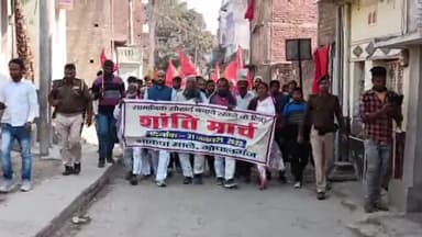 गोपालगंज: बसडिला गांव में हुई युवक की हत्या की घटना के बाद माले कार्यकर्ताओं ने विधायक के नेतृत्व में निकाला शांति मार्च