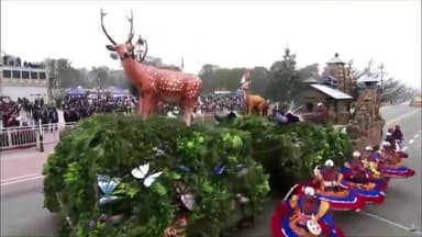 गणतंत्र दिवस परेड में कर्तव्य पथ पर प्रदर्शित उत्तराखण्ड की झांकी "मानसखंड" को देश में प्रथम स्थान मिला है।