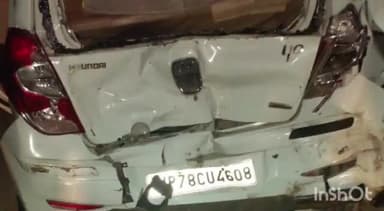 कानपुर: थाना शिवराजपुर क्षेत्र के अंतर्गत जीटी रोड पर वैगनआर और स्कॉर्पियो कार के बीच हुई टक्कर