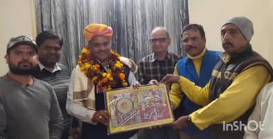 जैसलमेर: विप्र कल्याण बोर्ड के अध्यक्ष महेश शर्मा का जैसलमेर पहुंचने पर विप्र समाज ने किया स्वागत