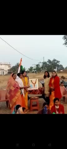 भारत माता की आरती जानवी नगर में रखी गई