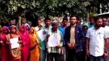 बांध न बनाने को लेकर कलेक्टर से की शिकायत