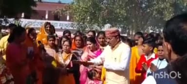 बड़ा मलेहरा: सरस्वती शिशु मंदिर हाई स्कूल में 100 शिशुओं का हुआ पाटी पूजन