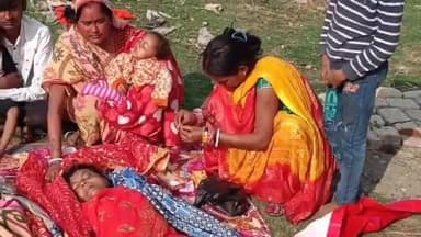 साहिबगंज: साहिबगंज जिले के महाराजपुर में हाईवा की चपेट में आने से पति-पत्नी की हुई मौत दो बच्चे की सिर से उठा माता-पिता का साया |