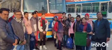 पलवल: मनाली के एडवेंचर टूर के लिए रवाना हुए पलवल के होनहार छात्रों को जिला शिक्षा अधिकारी ने दिखाई हरी झंडी