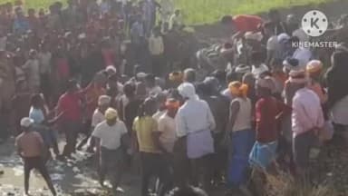 हलसी: बिल्ली गांव में ट्रैक्टर पलटा, चालक बाल-बाल बचा