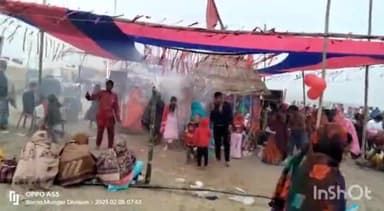 गोगरी: गोगरी बेलवा घाट पर माघी पूर्णिमा के अवसर पर रामधुनी यज्ञ का किया गया भव्य आयोजन