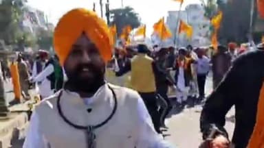 करनाल: डेरा कारसेवा से सिख बंदियों की रिहाई के लिए निकाला गया रोष मार्च, पैदल मोहाली तक जाएगा मार्च