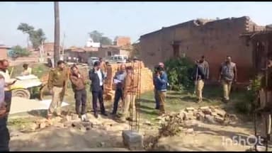 मोहम्मदी: मोहल्ला बबौरी स्थित भुइहार बाबा धार्मिक स्थल के तोड़े जाने की ग्रामीणों की शिकायत पर मौके पर पहुंचे SDM व CO