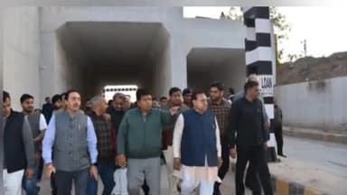 मोरनी: हरियाणा विधानसभा अध्यक्ष ज्ञानचंद गुप्ता ने पिंजौर स्थित रेलवे अंडर ब्रिज का किया निरीक्षण