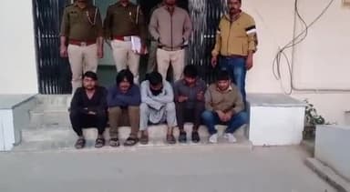 अलवर: सदर थाना पुलिस ने एटीएम काटने की वारदात को अंजाम देने से पहले 5 बदमाशों को गाजूकी नदी के समीप से किया गिरफ्तार