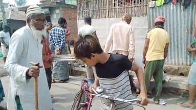 बारसोई: नलसर पंचायत के वार्ड नंबर 3 में मुखिया महमूदा खातून ने पक्की नाला एवं ढक्कन निर्माण कार्य का किया शिलान्यास