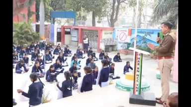 जगाधरी: शहीद परमिंदर सिंह राजकीय वरिष्ठ माध्यमिक विद्यालय तेजली के बच्चों को ट्रैफ़िक नियमों से कराया अवगत: ट्रैफ़िक एसएचओ लोकेश