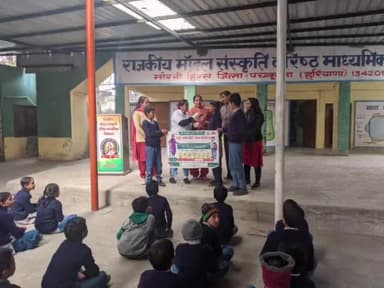 मोरनी: राजकीय संस्कृति मॉडल स्कूल मोरनी में स्वास्थ्य विभाग के सहयोग से मनाया गया राष्ट्रीय कृमि दिवस