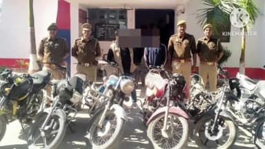 प्रतापगढ़: SBI बैंक कस्बा के पास से मान्धाता पुलिस ने चोरी की 6 मोटर साइकिल व एक पंपिग इंजन बरामद कर 2 अभियुक्तों को किया गिरफ्तार