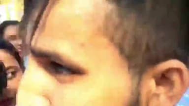 करनाल: आम आदमी पार्टी द्वारा प्रेमनगर सीएम आवास के बाहर खेल मंत्री संदीप सिंह को हटाए जाने की मांग को लेकर किया गया प्रदर्शन