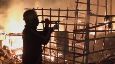 हरिद्वार: बीती देर रात सर्वानंद घाट के निकट झोपड़ियों में लगी भीषण आग, दमकल विभाग ने पाया काबू