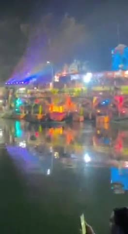 महाशिवरात्रि के दिन हरिहरनाथ मंदिर प्रांगण ज्ञानपुर में भव्य सजावट