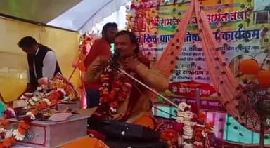 रायबरेली: हसनगंज में मंदिर के जीर्णोद्धार के अवसर पर राम कथा के आयोजन में शिव विवाह का प्रसंग सुन भावविभोर हुए श्रोता