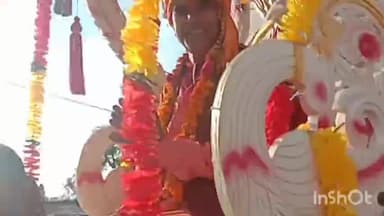 बड़ा मलेहरा: सिंचाई कॉलोनी से शिव कॉलोनी तक पुलिस की निगरानी में निकाली गई कलश यात्रा