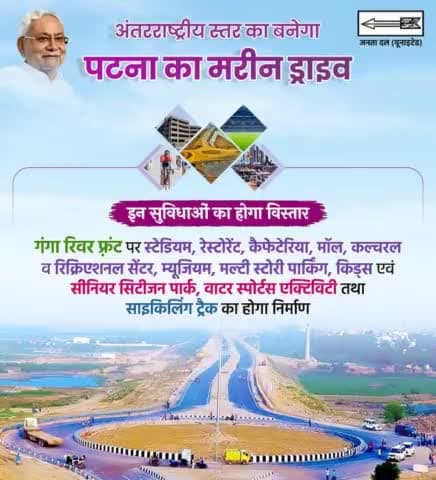 विश्वस्तरीय बनेगा #पटना का #मरीन_ड्राइव।

नीतीश सरकार ने तैयार की #रोड_मैप।
#MarineDrive #Patna  

#GangaPath