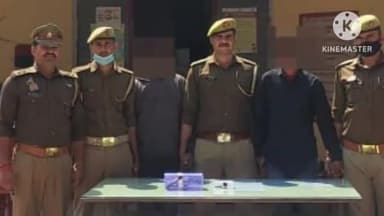 प्रतापगढ़: सुवंसा बाजार घूरीपुर मोड़ के पास से चेकिंग के दौरान अवैध तमंचा कारतूस और  मोटरसाइकिल के साथ दो व्यक्ति को किया गिरफ्तार