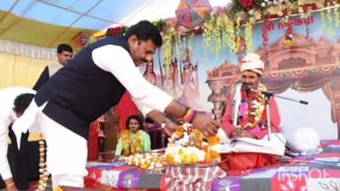 हुज़ूर: ग्राम बगरौदा में चल रही श्री राम कथा में शामिल हुए विधायक रामेश्वर शर्मा