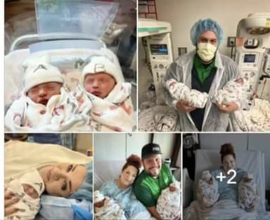 एक दुर्लभ मामले में अमेरिका की ब्रिटेन अल्वा ने 13 महीने में दो बार जुड़वा बच्चों को जन्म दिया पहले प्रसव के 6 महीने बाद ब्रिटनी गर्भवती हो गई जांच में फिर से जुड़वा बच्चे आए तो मैं ब्रिटनी और उनके पति फ्रैंकी ने बच्चों को जन्म फैसला किया