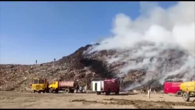 इंदौर: ट्रिंचिंग ग्राउंड में लगी आग को लेकर महापौर ने दिए जांच के आदेश