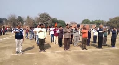 रायबरेली: शहर के जीआईसी ग्राउंड में राष्ट्रीय स्वयंसेवक संघ की शाखा संगम कार्यक्रम का हुआ आयोजन