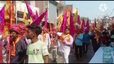 शिकोहाबाद: चौमुखी मंदिर से नगर में निकली विशाल निशान यात्रा पूरे नगर में भ्रमण हजारों की भीड़ आकर्षक झांकी