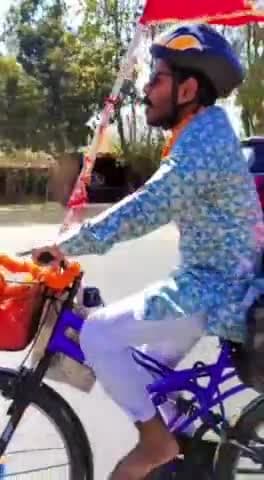 सूरजपुर: साइकिल से 1400 किलोमीटर की खाटू धाम यात्रा के लिए सूरजपुर से निकला रोहित पासवान, SDM रवि सिंह ने दी शुभकामनाएं