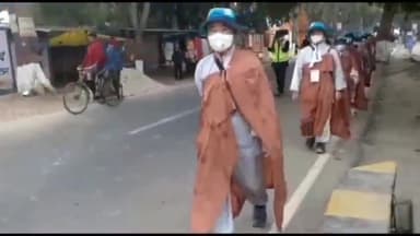 नूरसराय: कोरियाई बौद्ध तीर्थ यात्रियों का जत्था पहुंचा नालंदा, सुरक्षा के हैं पुख्ता इंतजाम