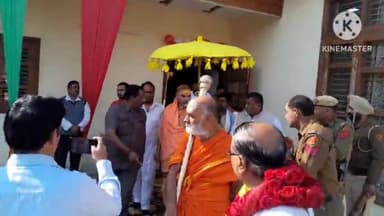 जगाधरी: जगतगुरु शंकराचार्य स्वामी श्री अविमुक्तेश्वरानंद सरस्वती महाराज जी 1008 का बिलासपुर पहुंचने पर किया महाअभिनंदन