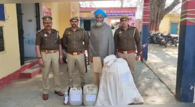 शाहजहांपुर: थाना मदनापुर पुलिस द्वारा अवैध कच्ची शराब के निष्कर्षण  करते हुए 1अभियुक्त को गांव बरुआ पट्टी सनायक से किया गया गिरफ्तार