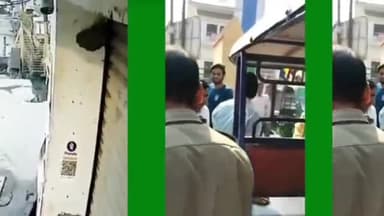 धनौरा: गजरौला मंडी समिति से चोरी हुए ई रिक्शा चोर को भीड़ ने पकड़कर पुलिस को सौंपा