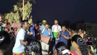 मांडू: करमटिया में हर्षोल्लास से मना प्रकृति पर्व सरहुल