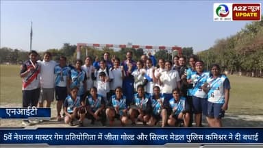 फरीदाबाद: NIT कोतवाली में तैनात किरण बाला ने 5वें नेशनल मास्टर गेम 2023 प्रतियोगिता में जीता गोल्ड सिल्वर मेडल, CP ने दी शुभकामना