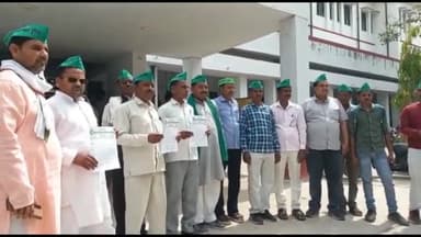 मोठ: ऑल इंडिया किसान यूनियन के बैनर तले किसानों ने 4 सूत्रीय मांगों को लेकर मोठ एसडीएम को दिया ज्ञापन