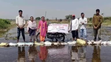 साईं खेड़ा: सतत जनकल्याण समिति द्वारा कल्याणपुर में सेर नदी पर किया गया बोरी बंधान कार्य