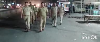 मोहम्मदी: शांति व्यवस्था बनाए रखने के दृष्टिगत पसगवा पुलिस ने थाने से चौराहे होते हुए मुख्य सड़कों पर किया पैदल गश्त