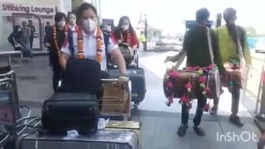 हुज़ूर: वर्ल्ड कप शूटिंग चैंपियनशिप में भाग लेने सिंगापुर की टीम पहुंची भोपाल, राजा भोज एयरपोर्ट पर खिलाड़ियों का किया गया स्वागत