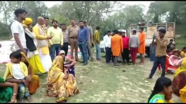 गोंडा: इमलिहवा में आयोजित महायज्ञ एवं कथा को लेकर कड़ी सुरक्षा व्यवस्था के बीच निकाली गई कलश यात्रा