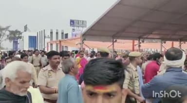 दादरी: कस्बा दादरी में आयोजित शिवपुराण कथा में लाखों की संख्या में पहुंचे श्रद्धालु, सुरक्षा में भारी पुलिस बल तैनात