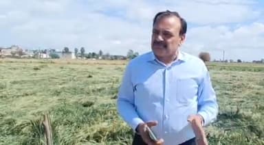 बरवाला: बतौड़ गांव में जजपा नेताओं ने : बेमौसम की भारी बारिश व तेज हवाओं से फसलों को हुए नुकसान की तुरंत गिरदावरी करवाए प्रशासन