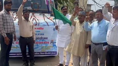 चितरंगी: देवसर विधायक ने क्षेत्र में ग्रामीण समूह जल प्रदाय योजना के प्रचार रथ को हरी झंडी दिखाकर किया रवाना