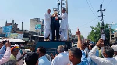 किशनगढ़ बास: खैरथल को जिला बनाने को लेकर खैरथल कस्बे के विभिन्न संगठनों ने विधायक  दीपचंद खेरिया का किया स्वागत