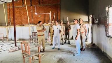 बहराइच: बहराइच पुलिस लाइन परिसर में निर्माणाधीन महिला हॉस्टल, पुलिस मेस व ऑडिटोरियम का एसपी ने किया निरीक्षण